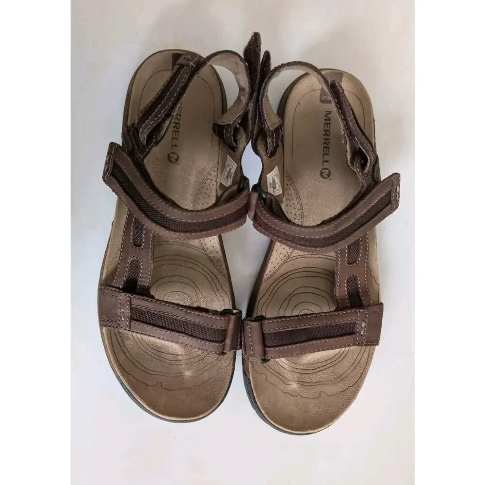 Merrell Mens Traveler Tilt Convertible Leather Slip On‎ Hiking Sandal 12 J62217
